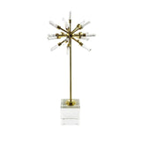 Acrylic Stand Clear Quartz Star Gold Plated