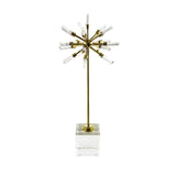 Acrylic Stand Clear Quartz Star Gold Plated Small