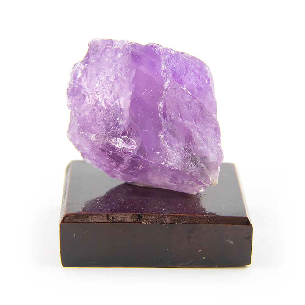 Amethyst on Wooden Stand
