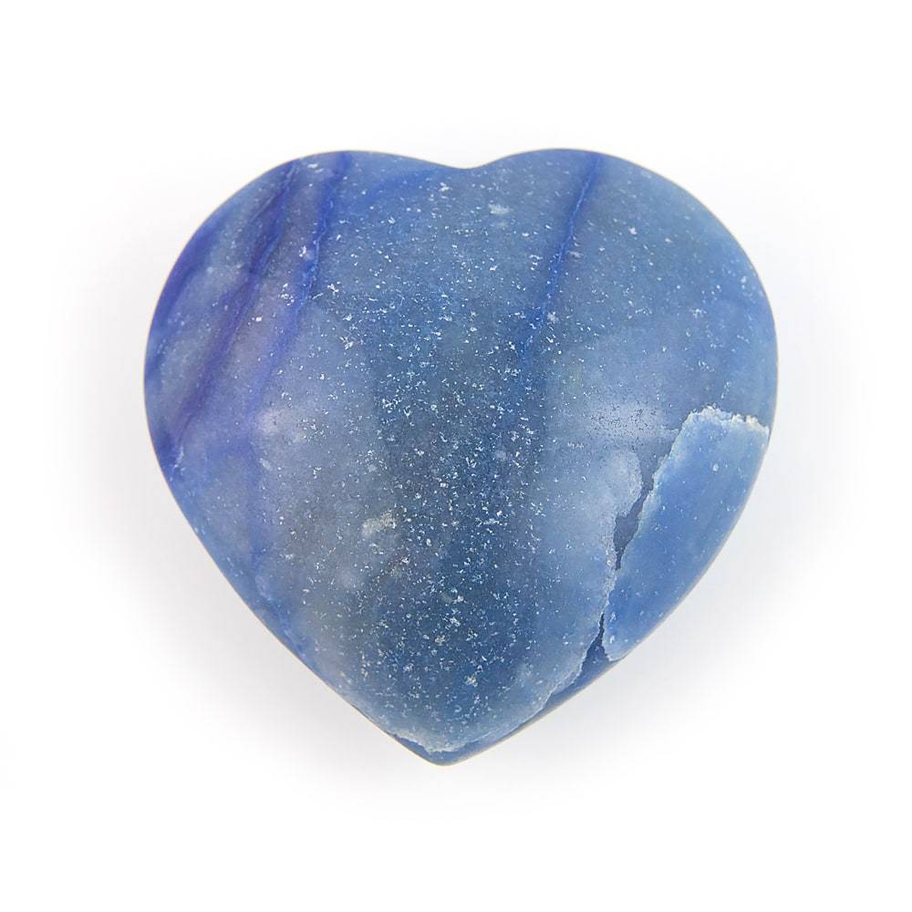 Blue Quartz Heart Stone