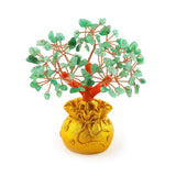 Laterra Gems Jade Copper Tree In Gold Plated Pot