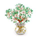 Laterra Gems Jade Copper Tree in Silver Plated Pot