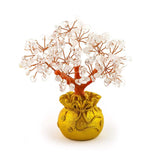 Clear Quartz Tree in Gold Plated Pot