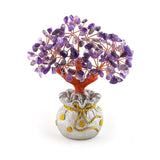 Amethyst Copper Tree in Silver Plated Pot