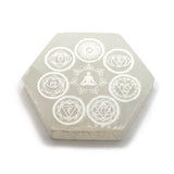 Selenite Hexagon Chakra Coaster | Shop Laterra Gems