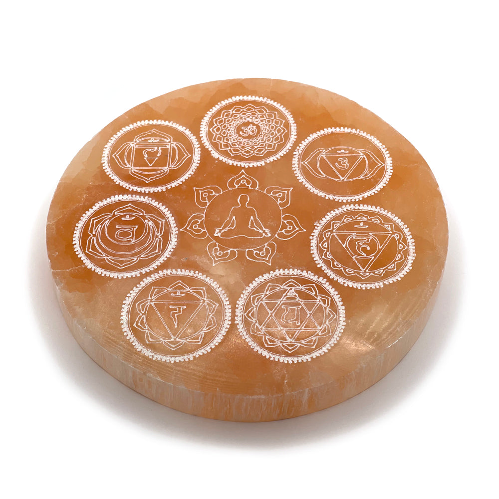 Orange Selenite Chakra Coaster | Shop Laterra Gems