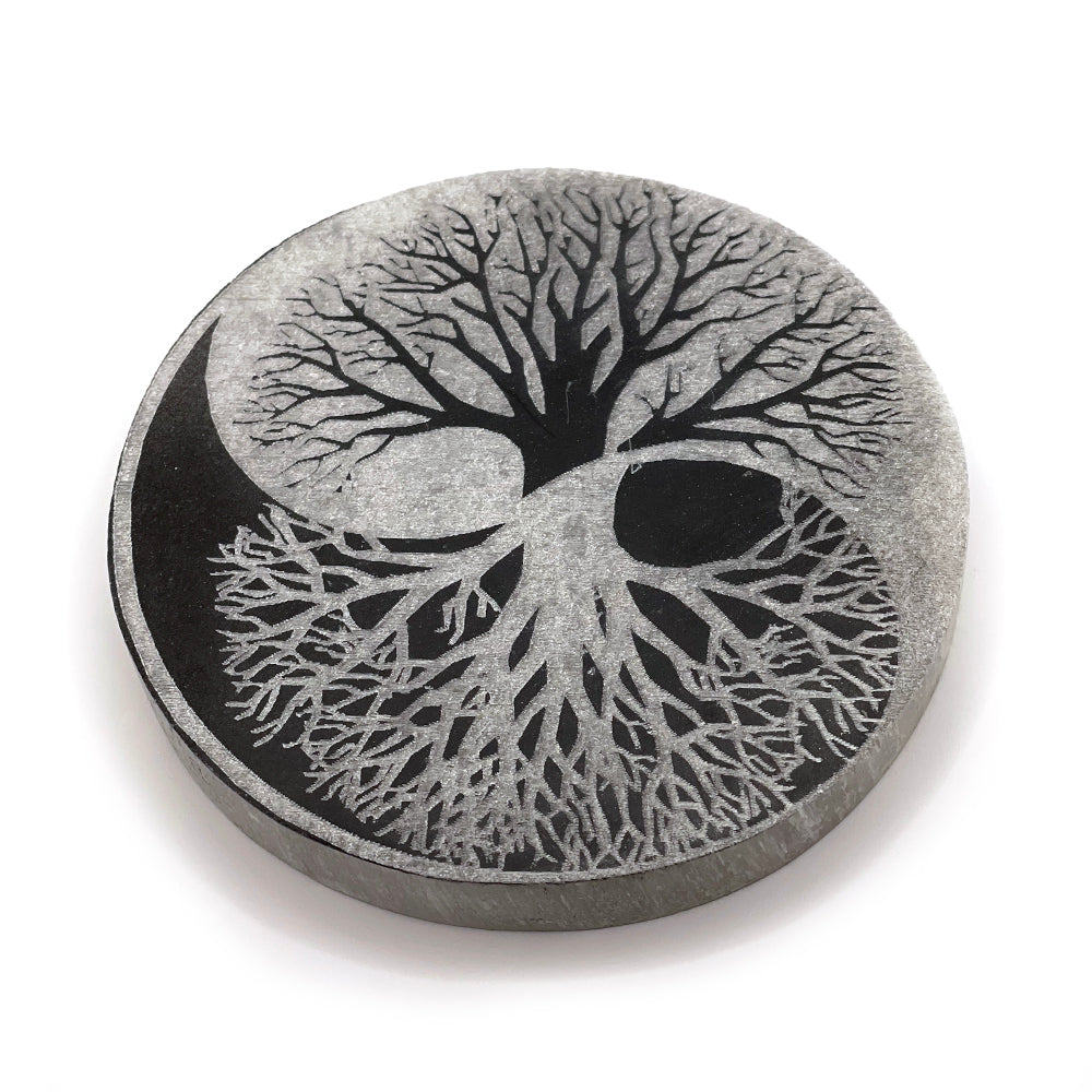 Selenite Tree Of Life Yin Yang Coaster | Shop Laterra Gems