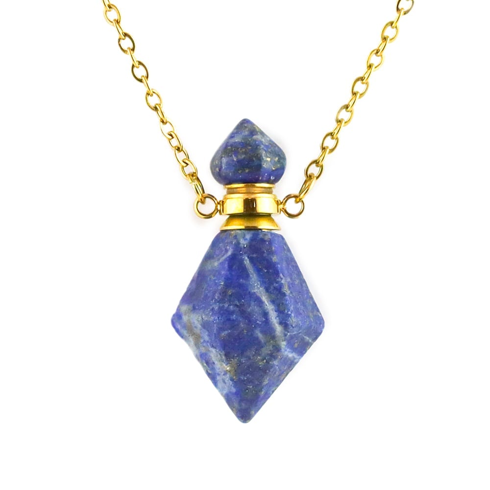 Shop Laterra Gems Lapis Lazuli Gold Perfume Bottle Pendant