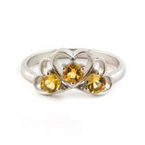 Laterra Gems Citrine Sterling Silver Heart Ring
