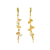 Laterra Gems Citrine Gold Plated Earrings 