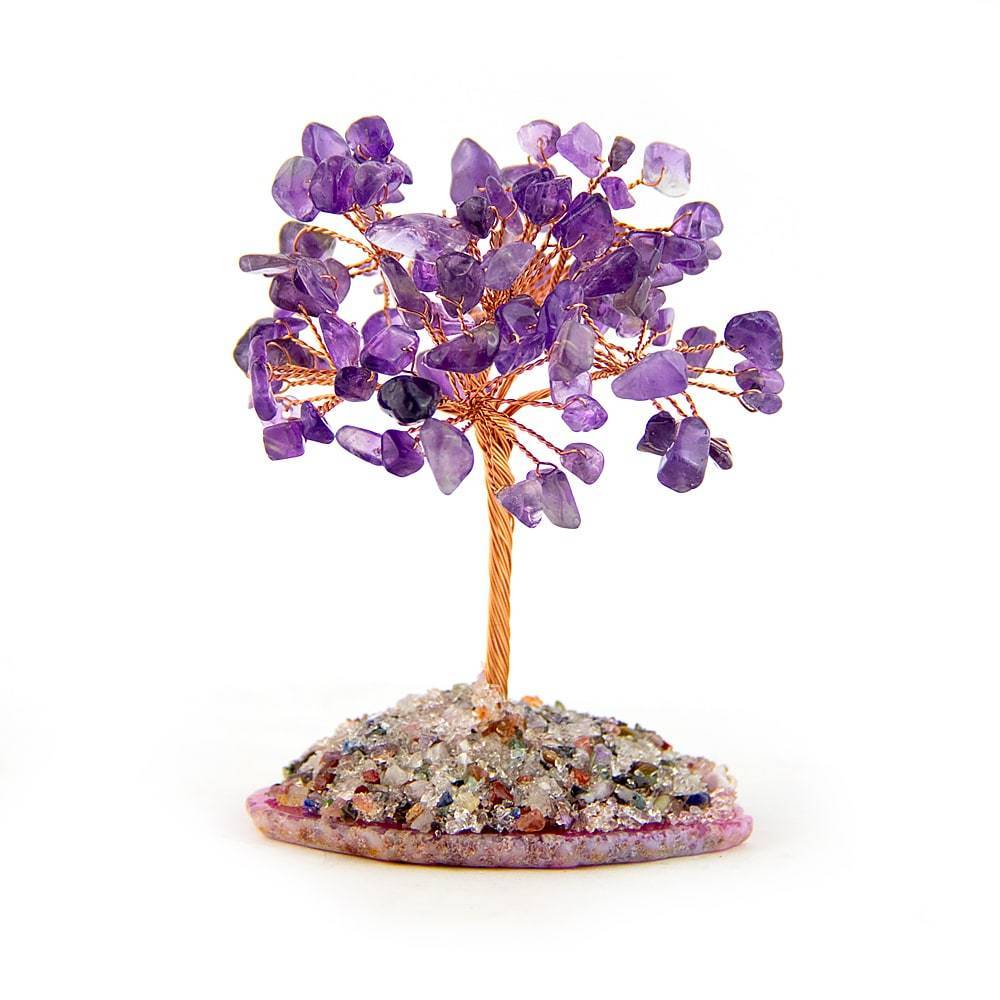 Amethyst Mineral Copper Tree
