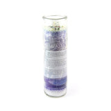 Magic Aries Purple Zodiac Candle w/Crystals