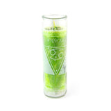 Magic Cancer Green Zodiac Candle w/Crystals