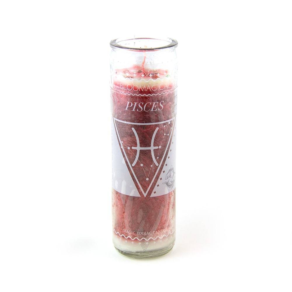 Magic Pisces Zodiac Candle w/Crystals