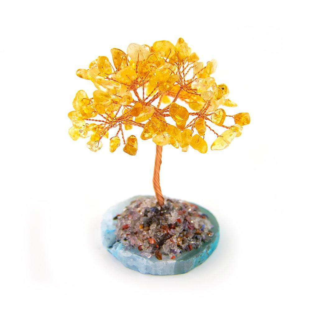 Citrine Mineral Copper Tree